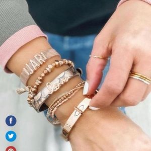 Small rebel bangle, rose gold